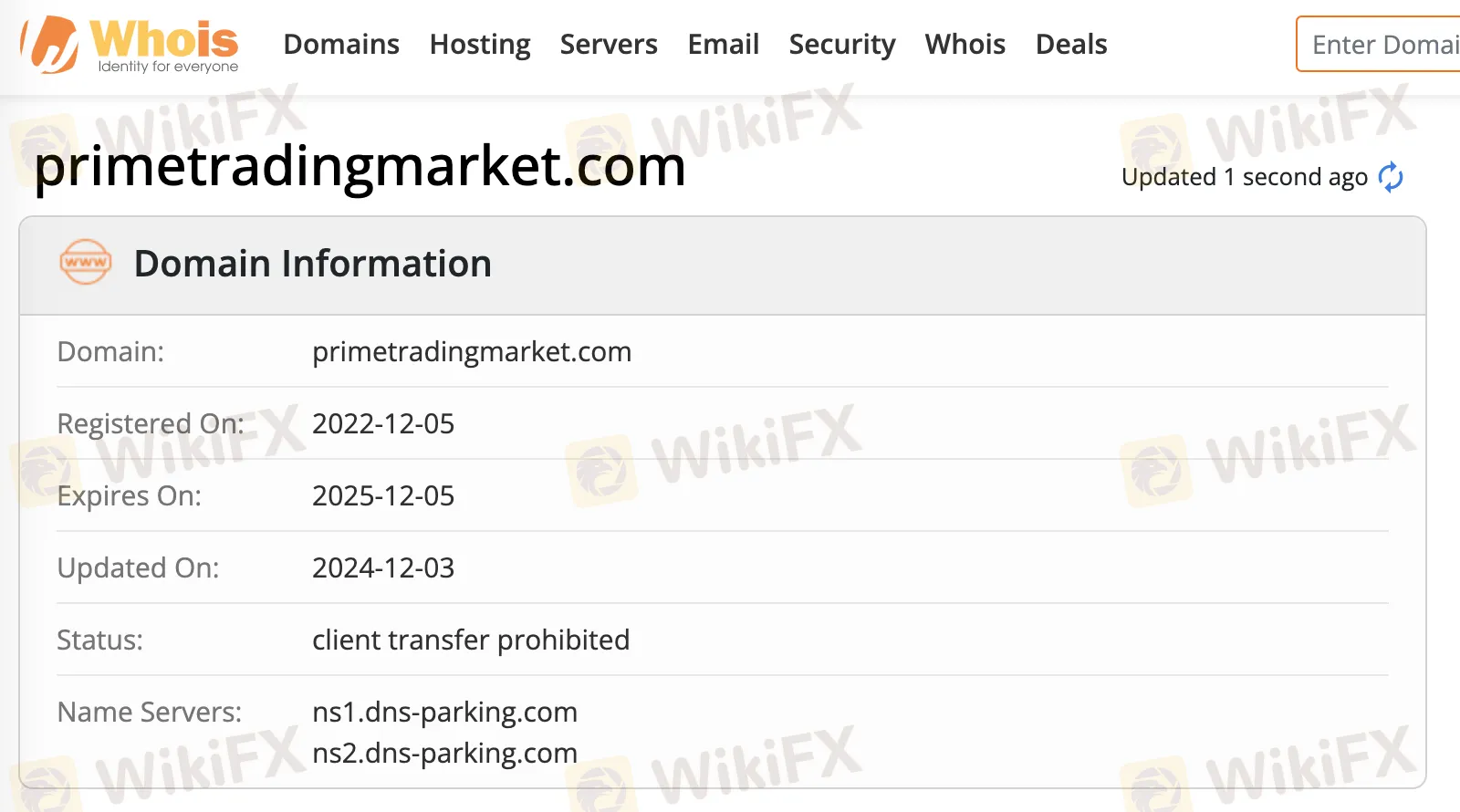 Domain information