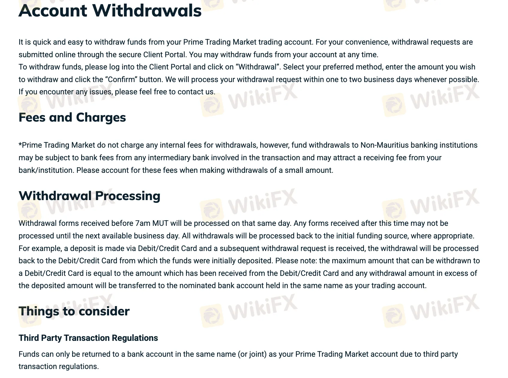 Withdrawal