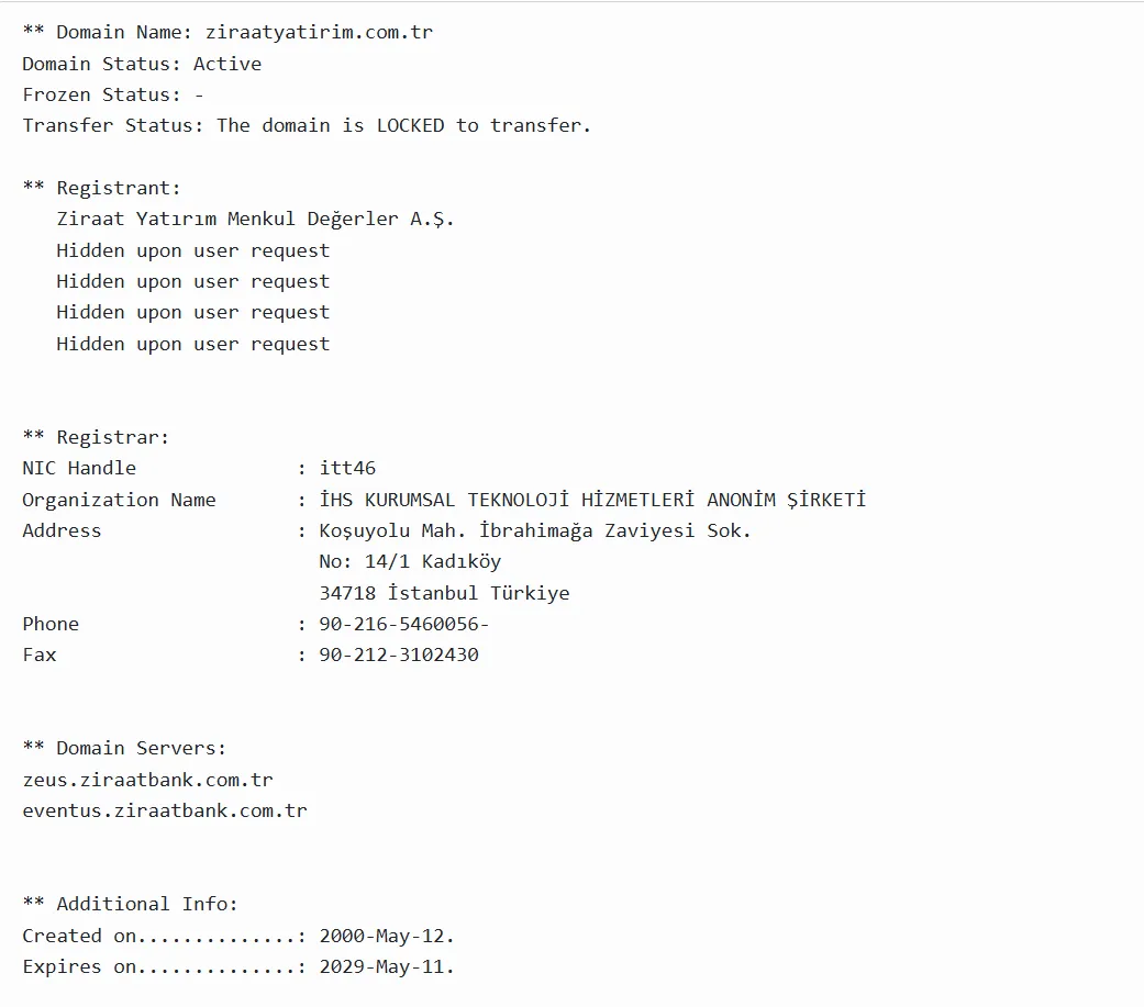Domain information