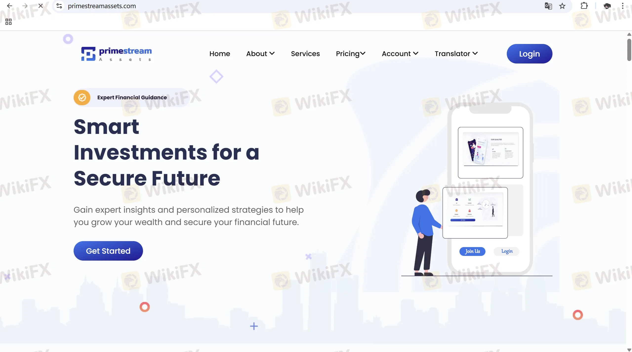 Primestream Assets' homepage