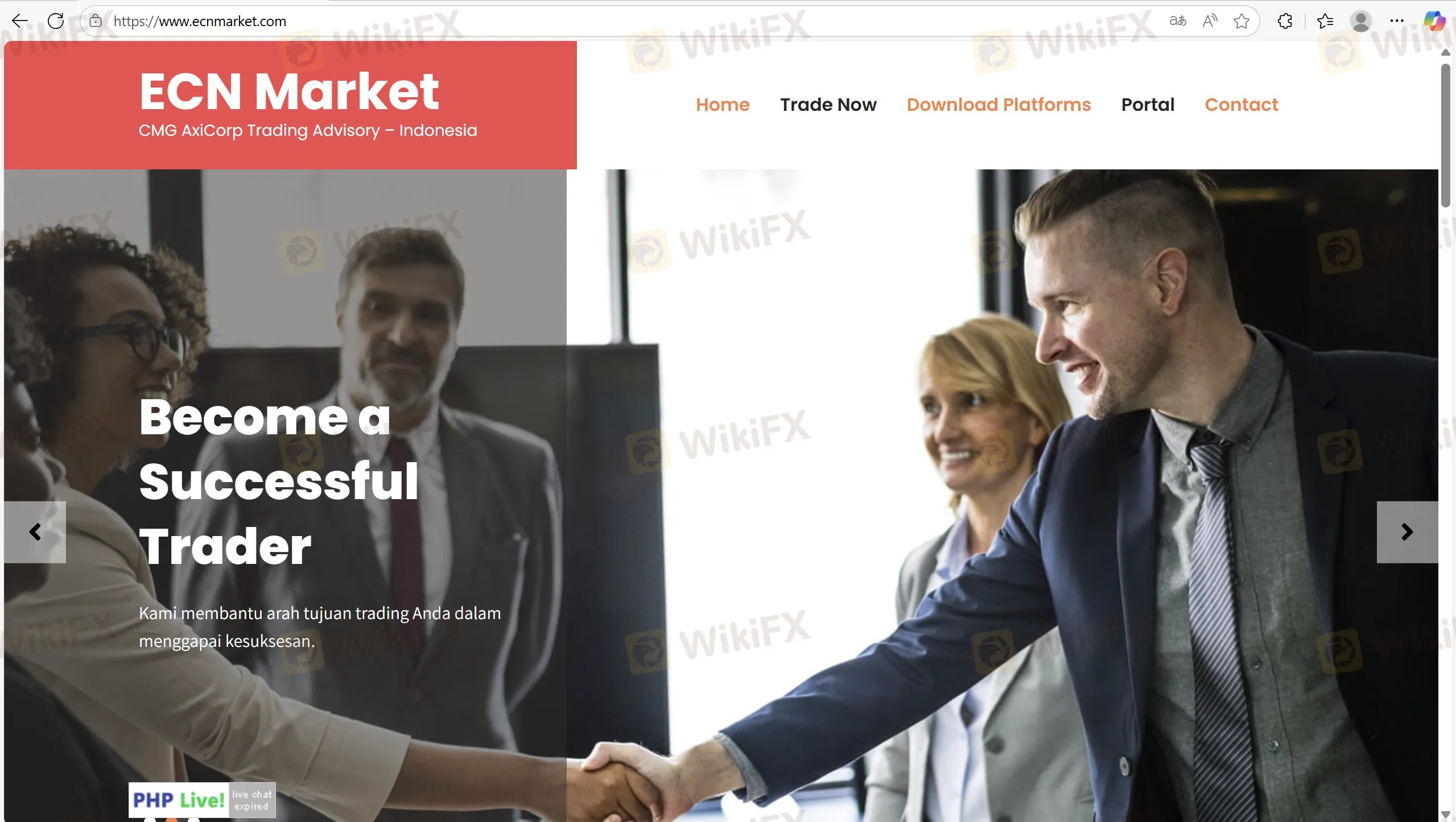 ECN Market's homepage