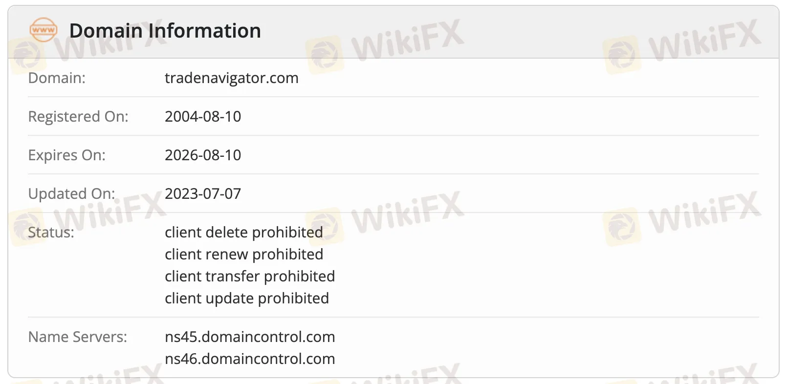 Domain information