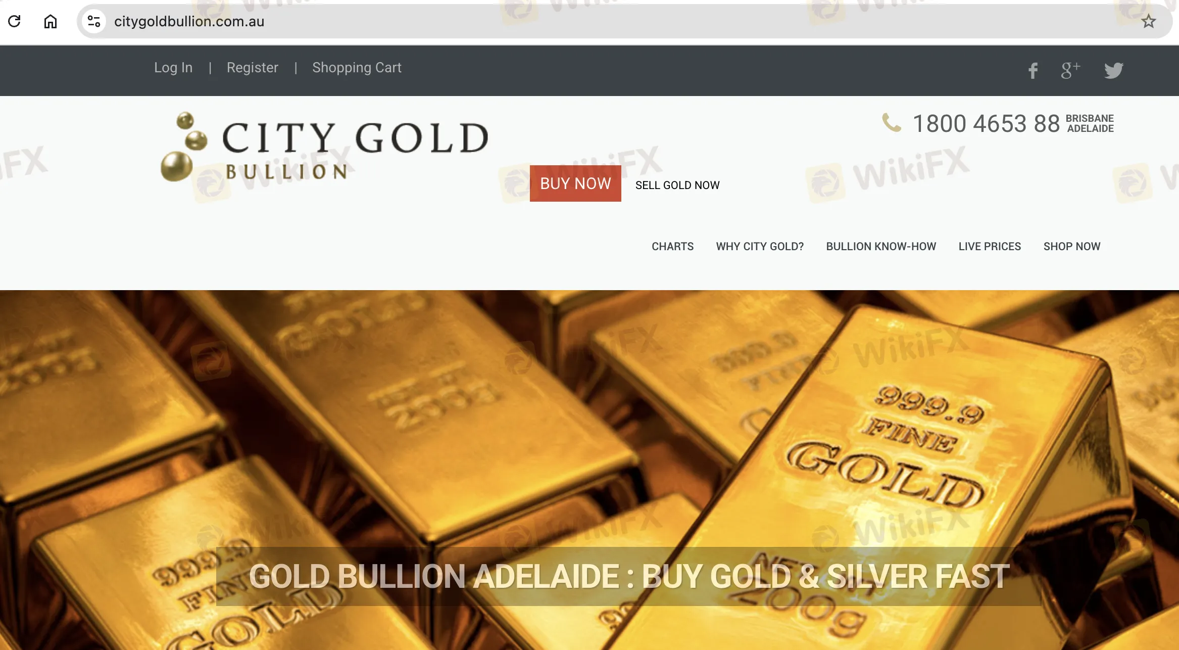 City Gold's homepage