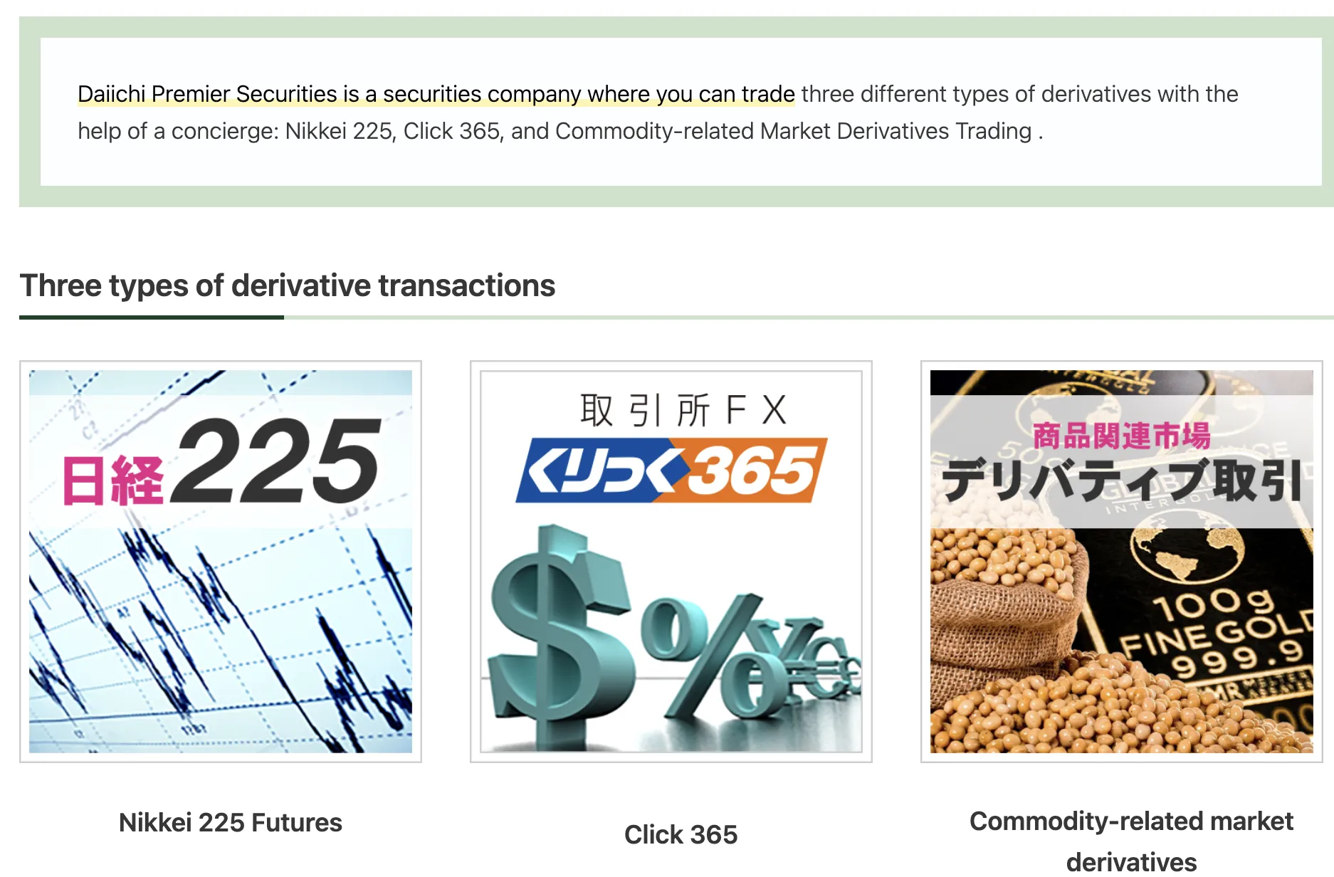 What Can I Trade on Daiichi Premier Securities?