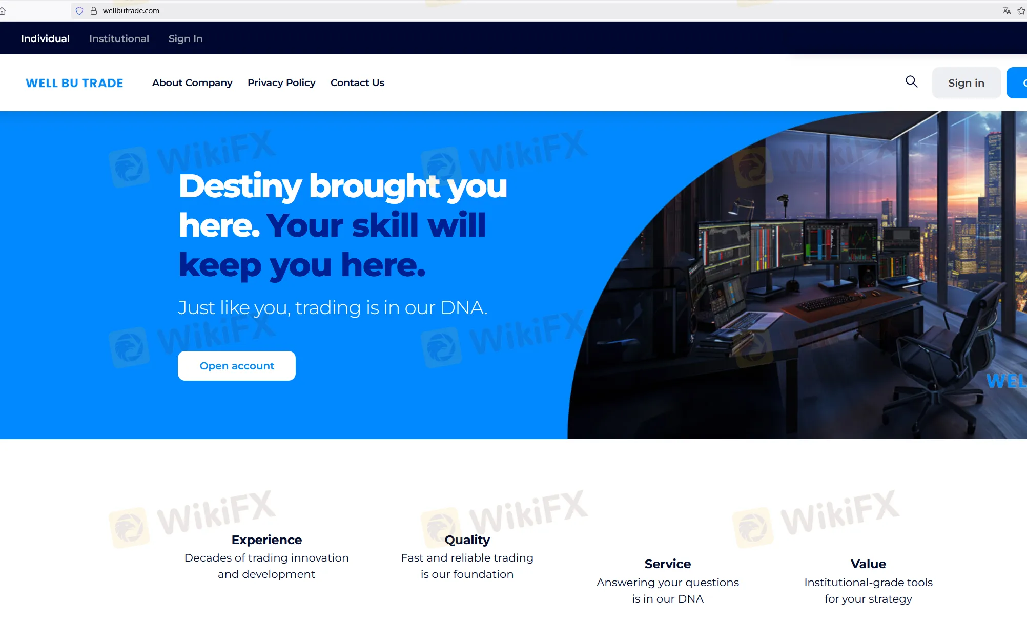 Well Bu Trade Informationen