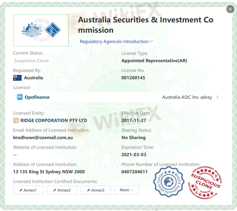 Suspicious Clone ASIC license