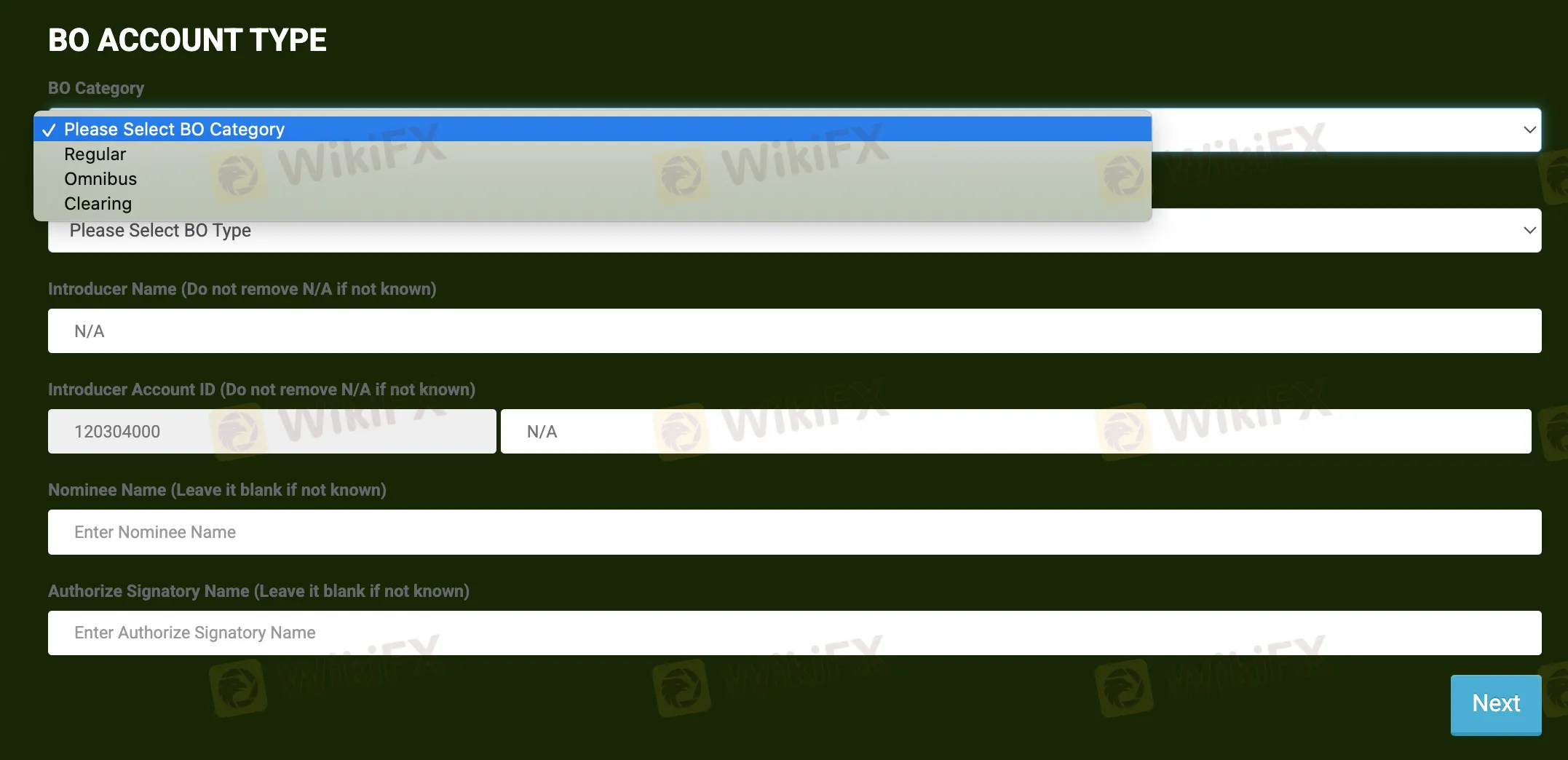 Account Type