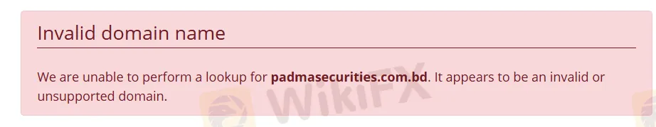 Invalid domain name