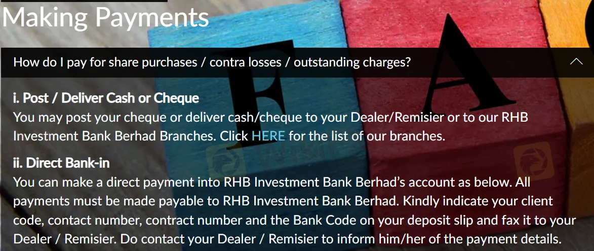 Deposit and Withdrawal