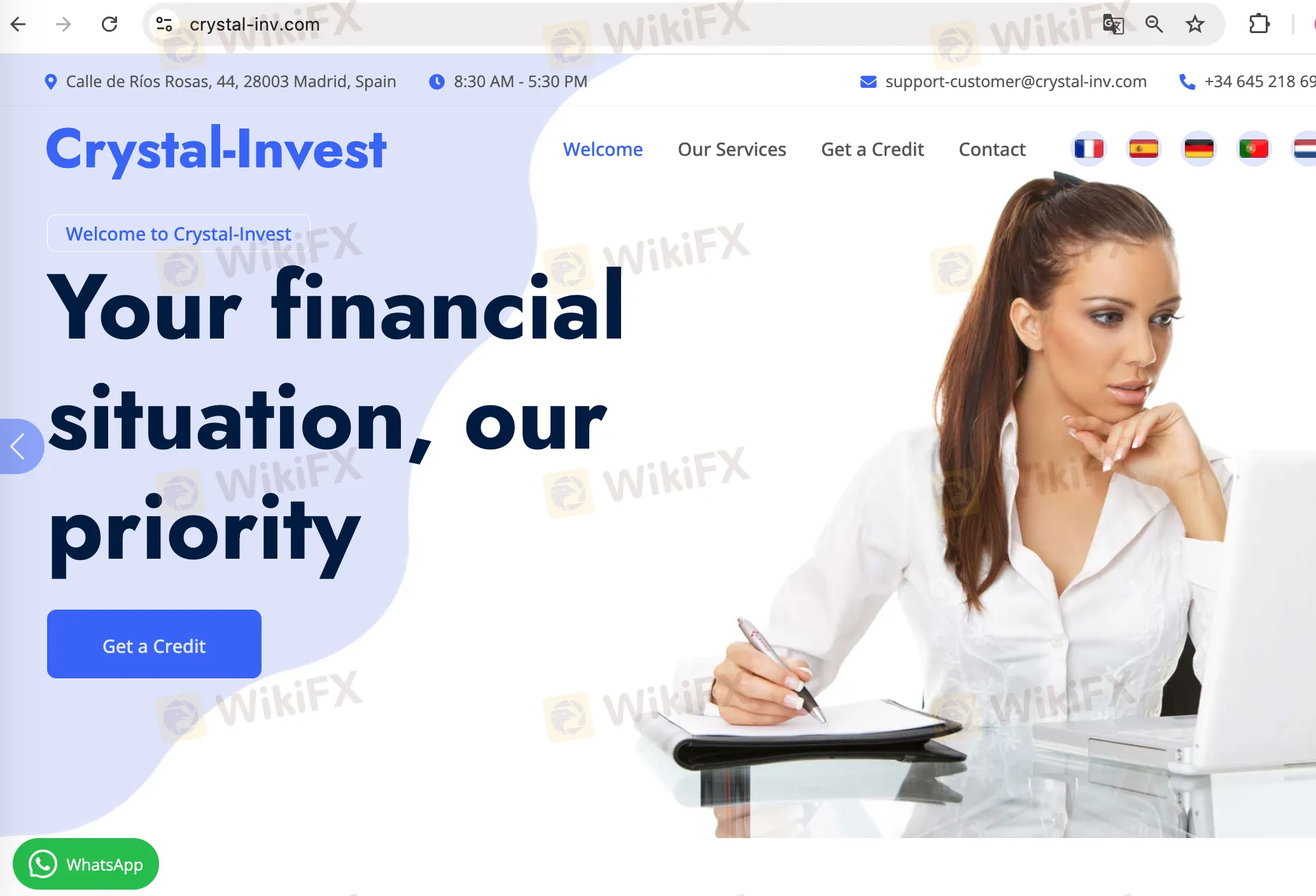 CRYSTAL Invest's homepage