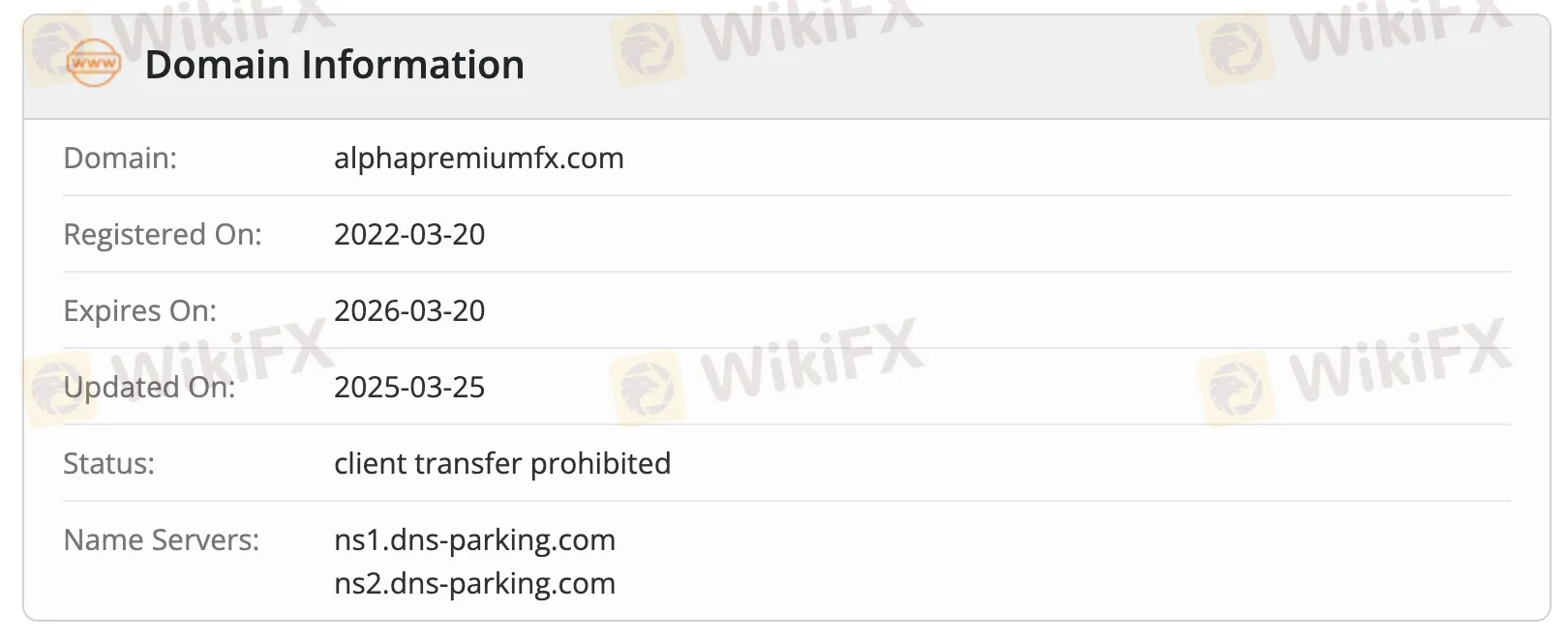 Domain information
