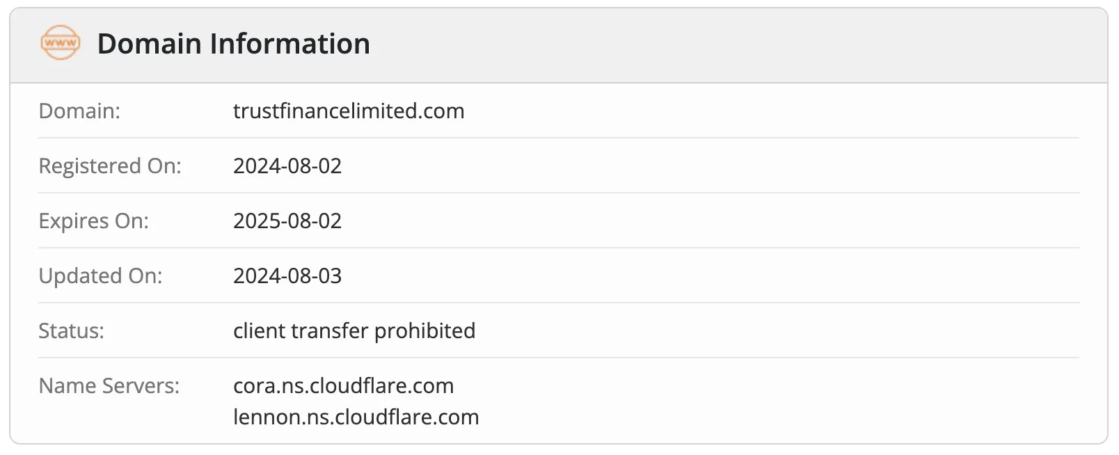 Domain information
