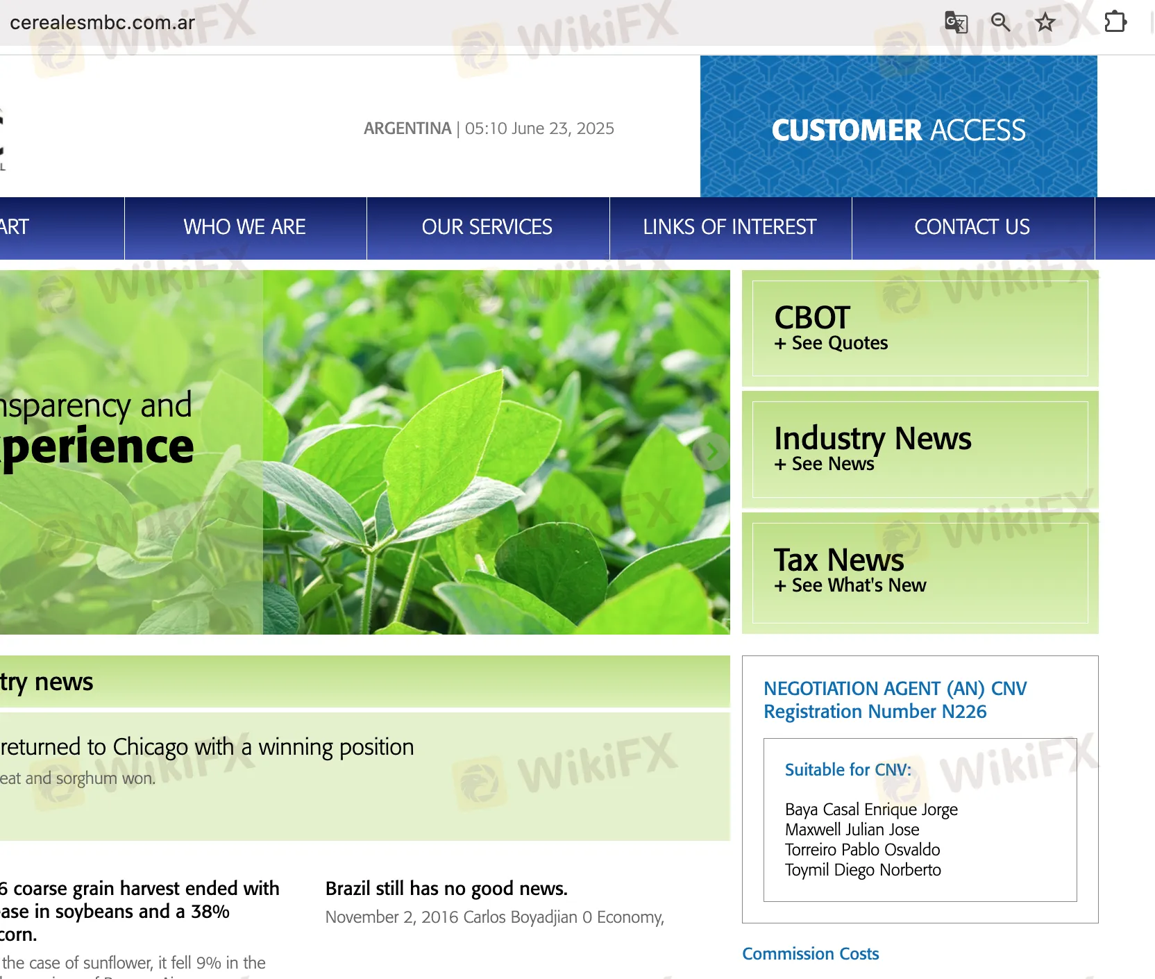 MBC's homepage