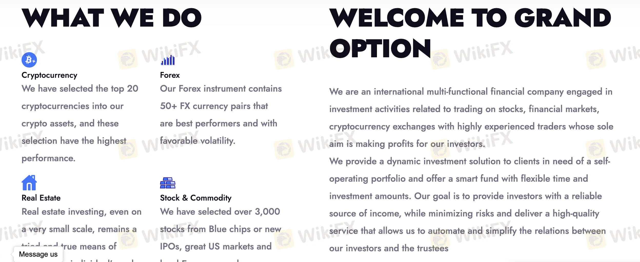 What Can I Trade on Grand Option?