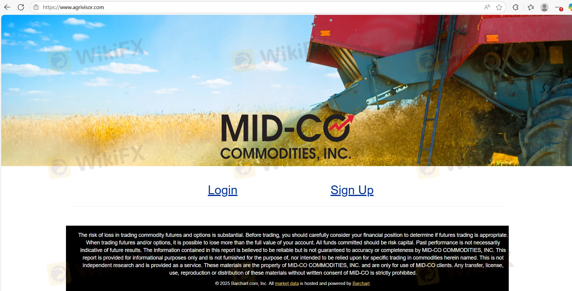 AgriVisor's homepage