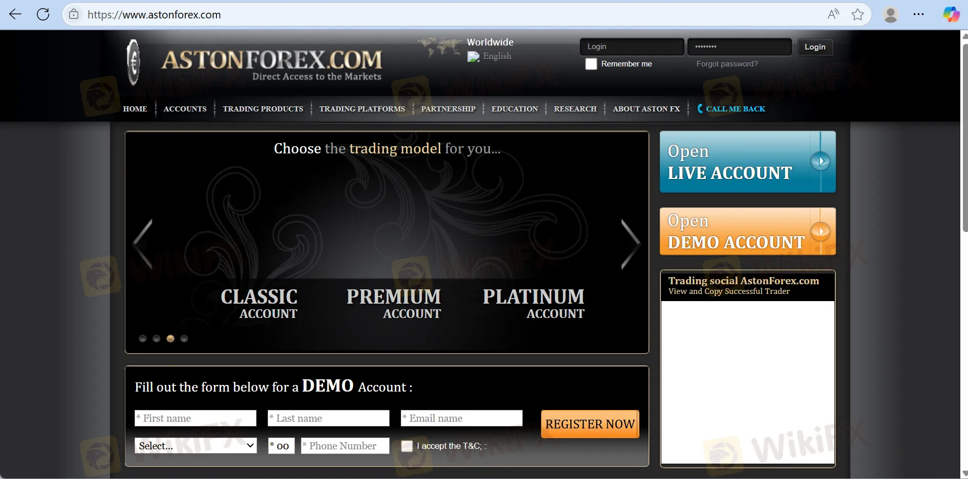 Aston Forex 的主页