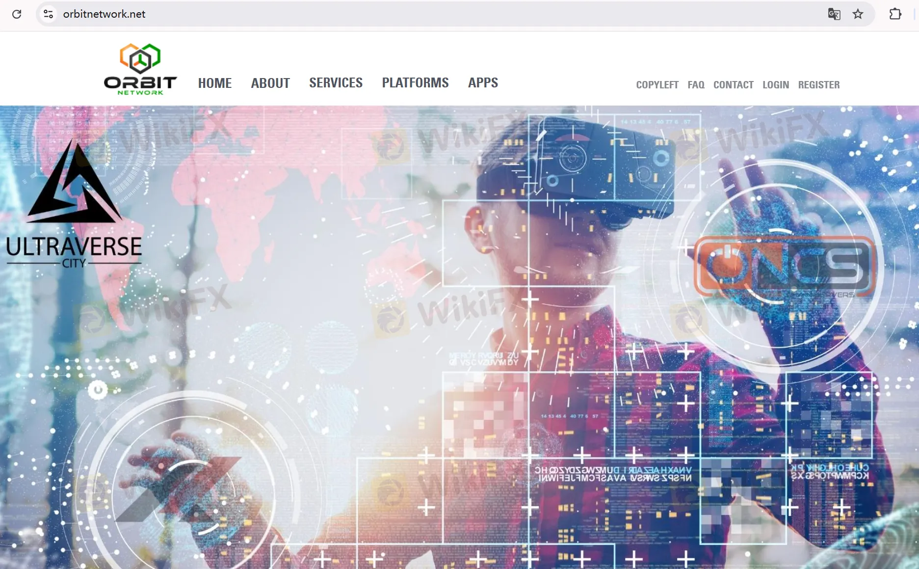 Orbit Network's homepage