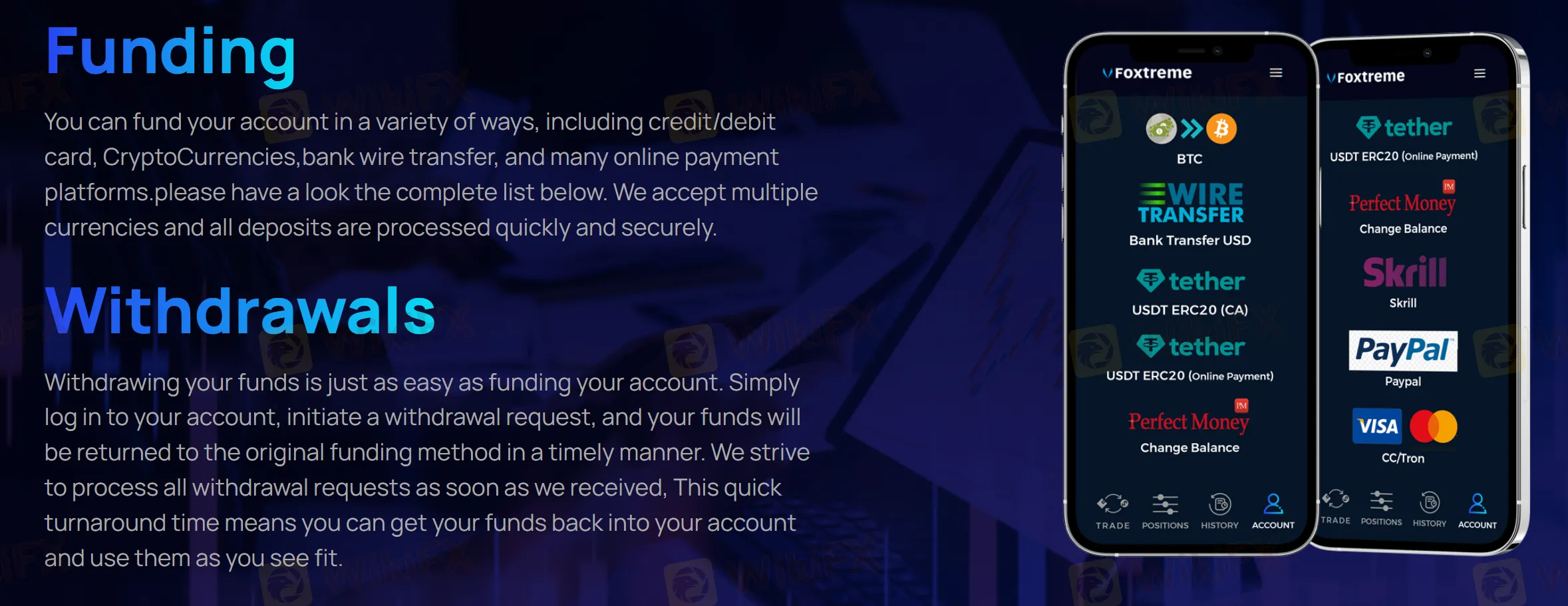 Deposit and Withdrawal