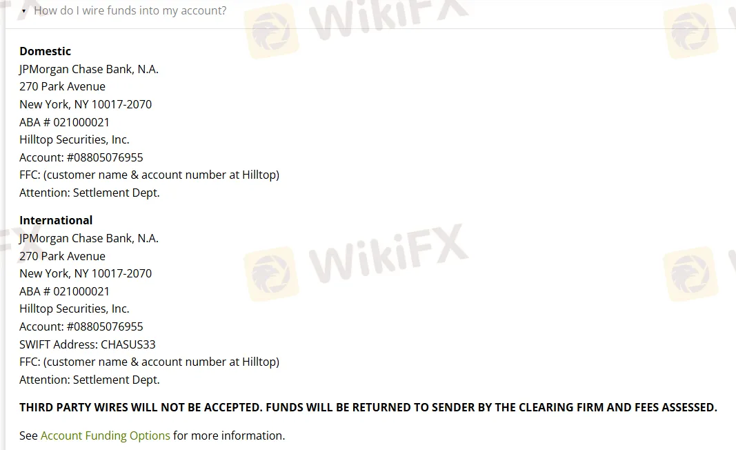 Deposit and Withdrawal