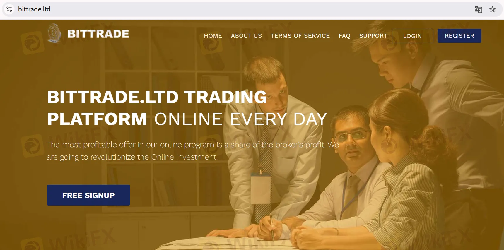 bittrade.ltd's homepage