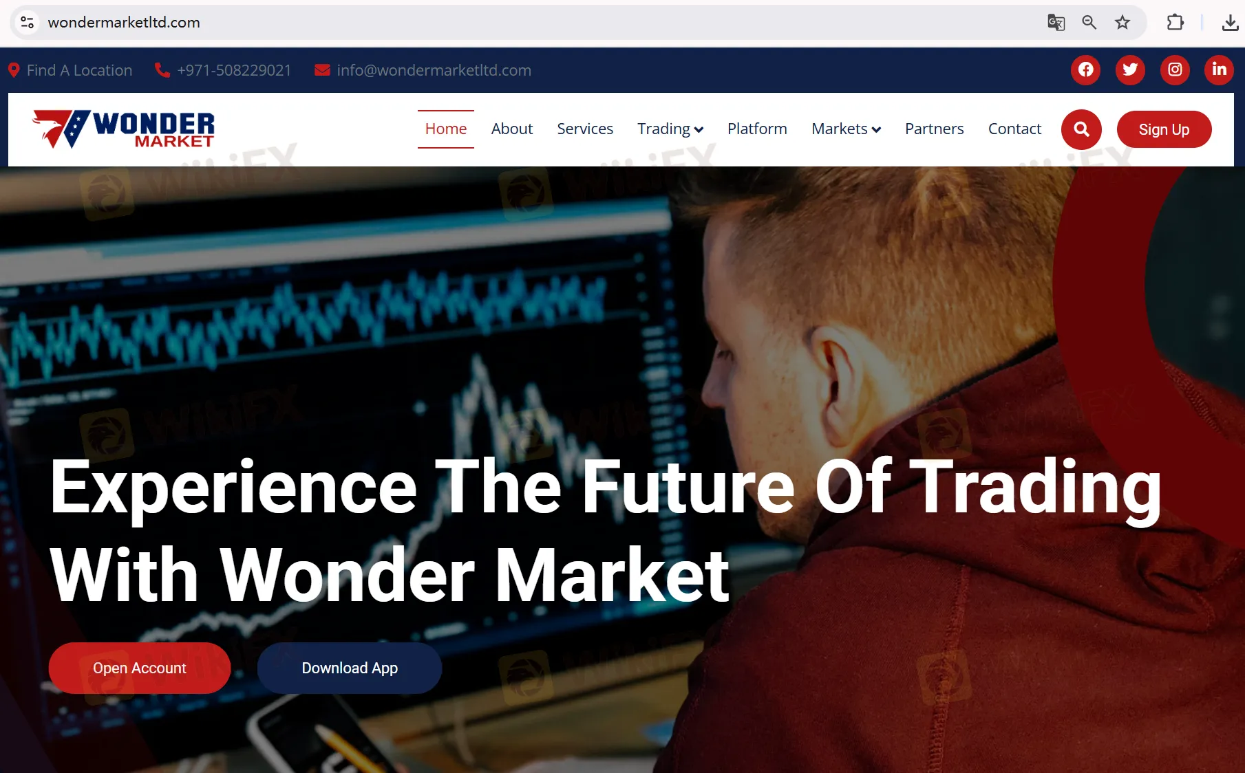 Wonder Market's homepage