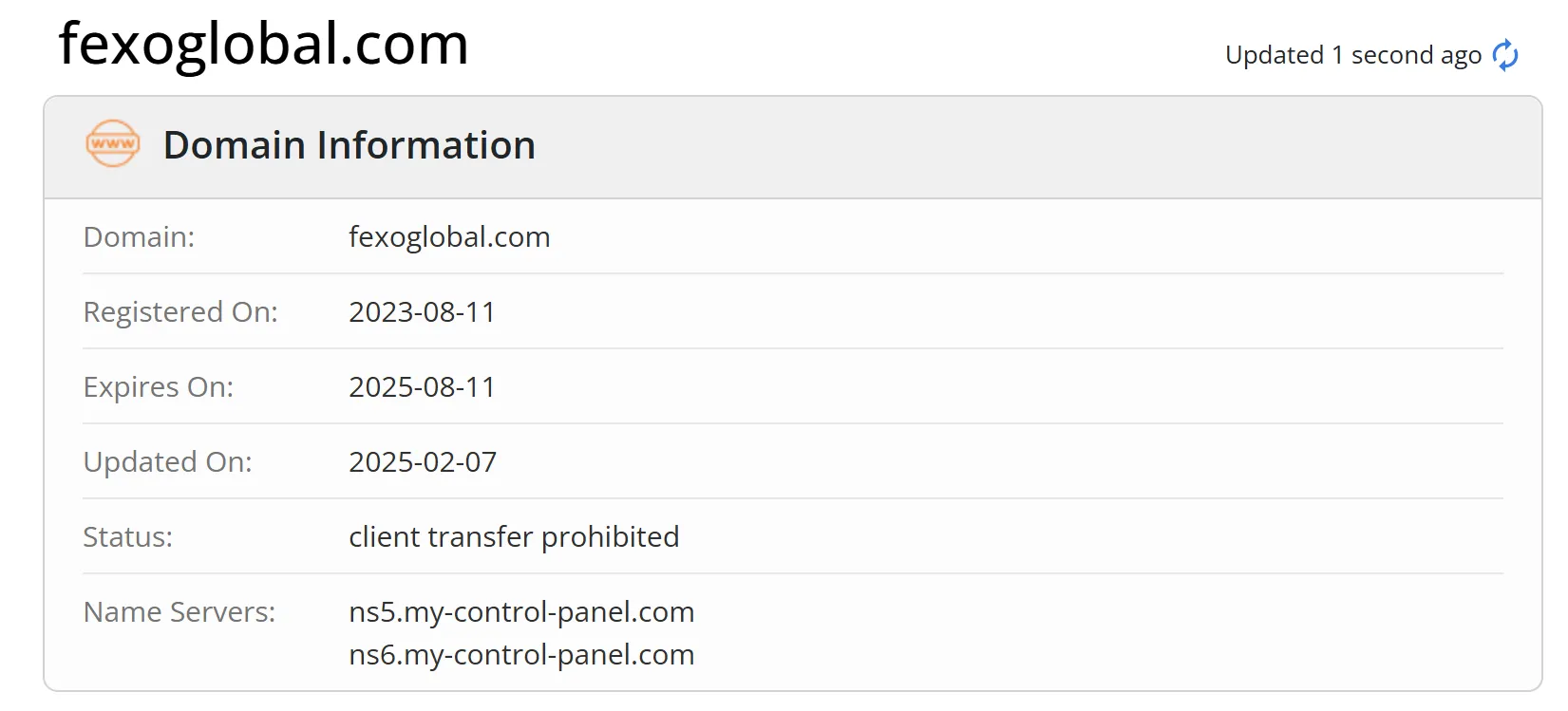 Domain information