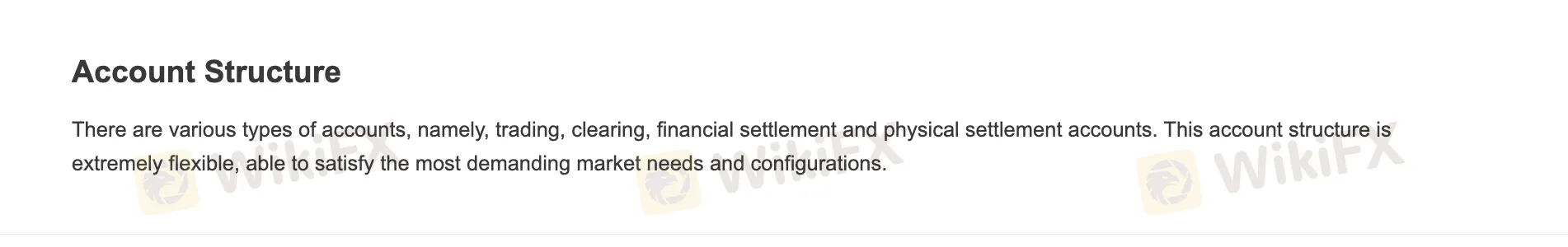 Account structure