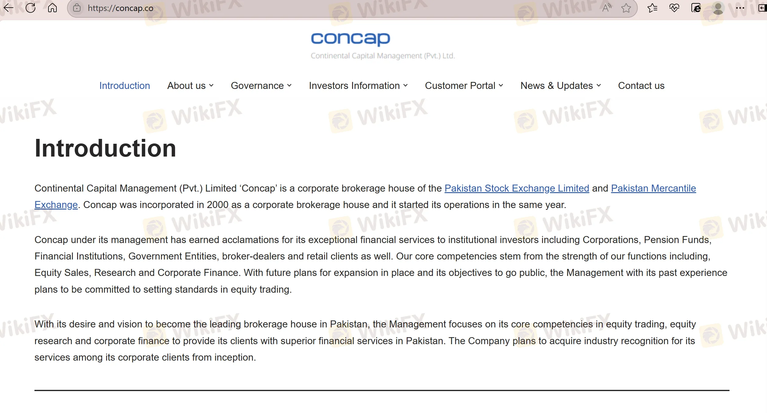 CONCAP Information