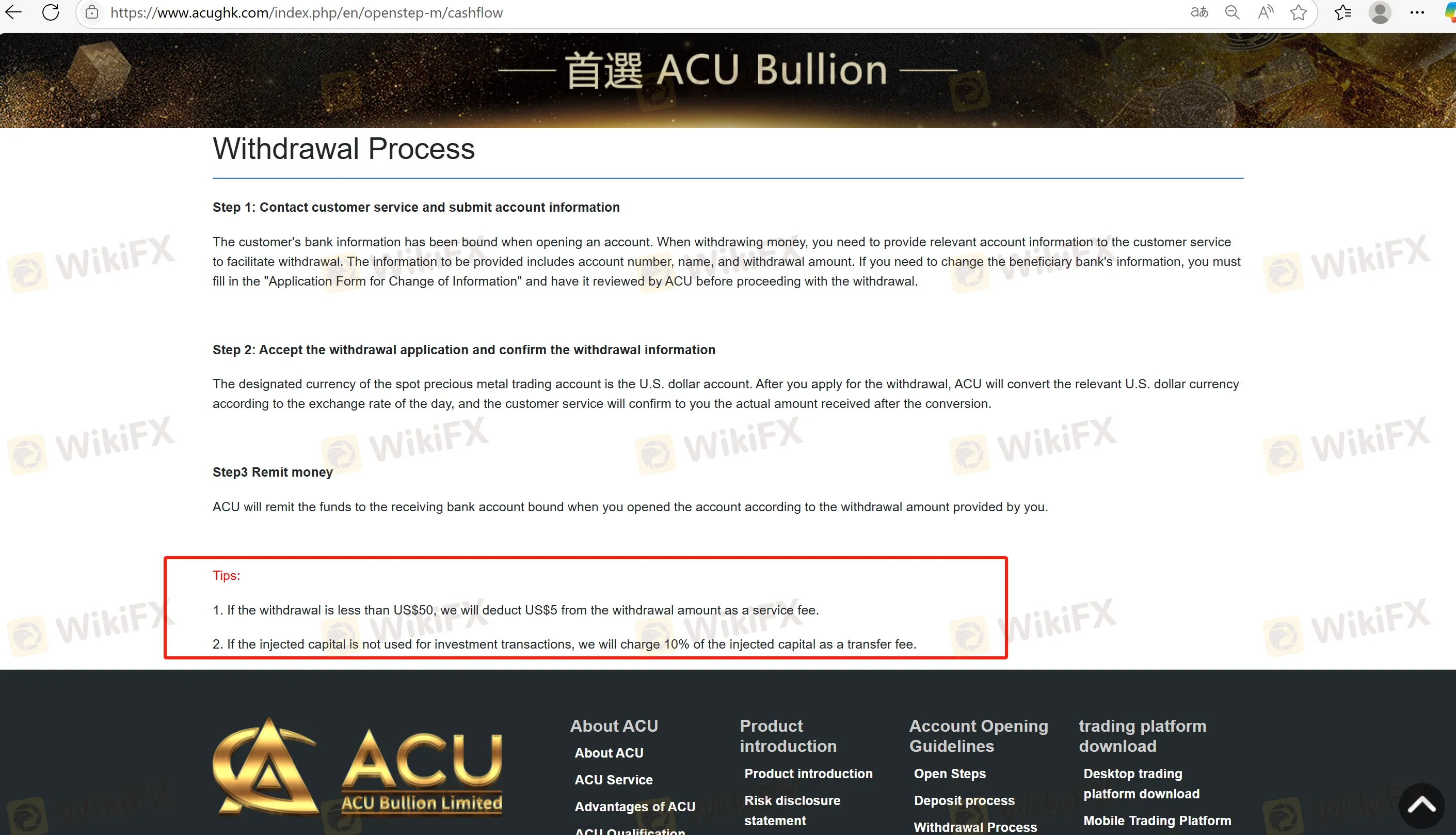 ACU Fees