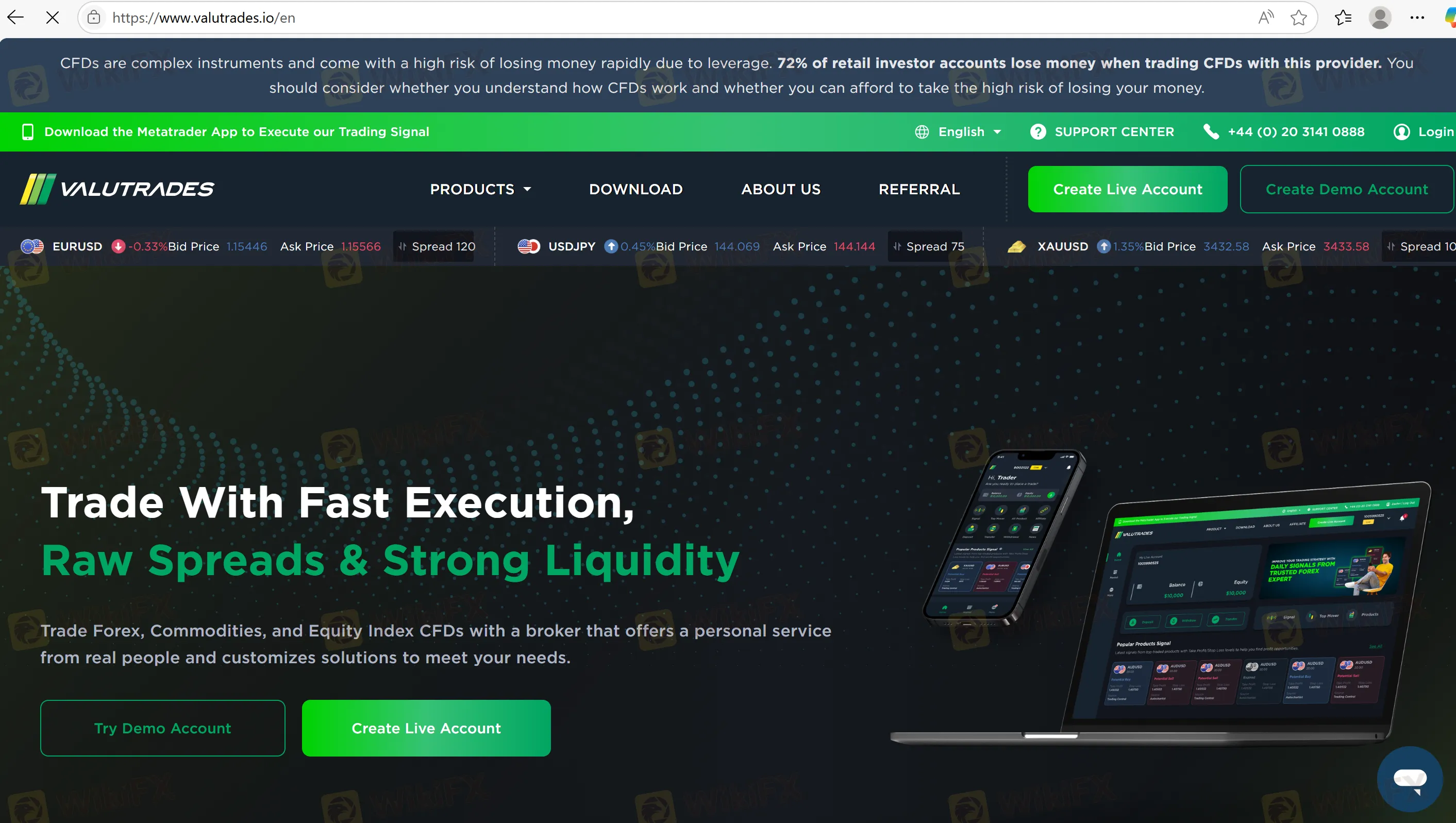 Valutrades Information