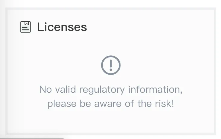 No license