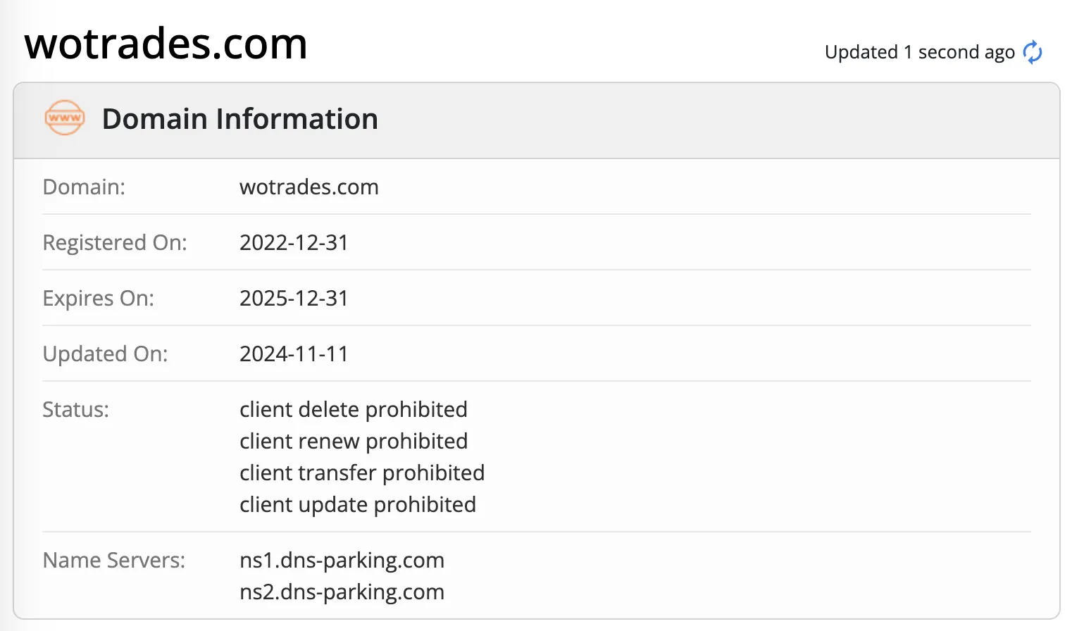 Domain information