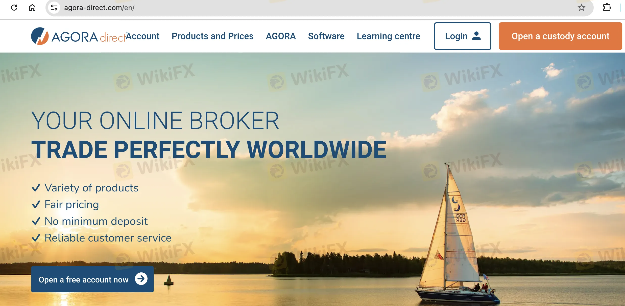 AGORA direct's homepage