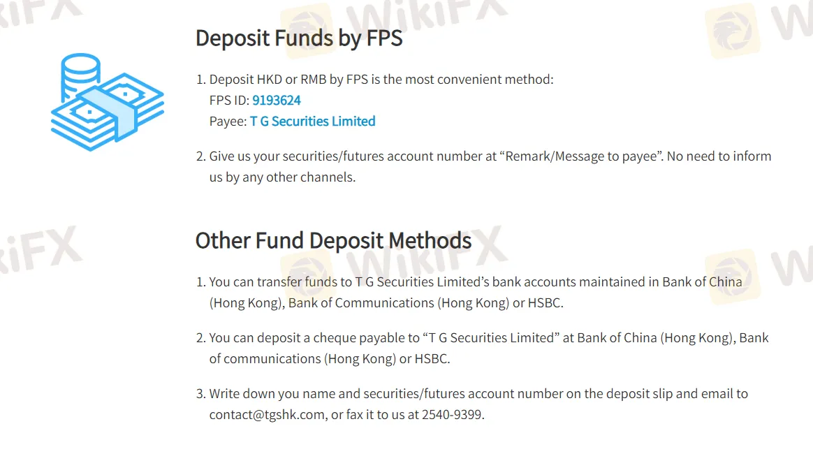Deposit and Withdrawal