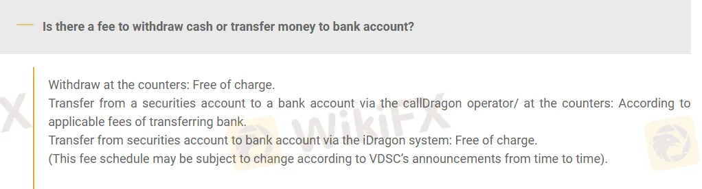 Deposit and Withdrawal