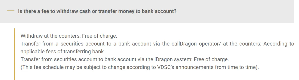 Deposit and Withdrawal