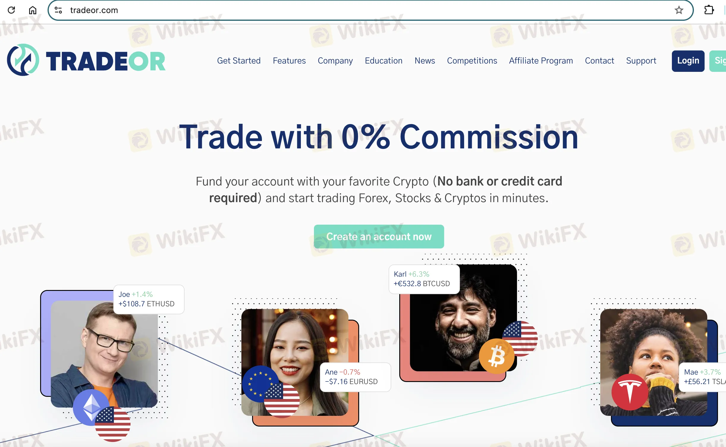 TradeOr's homepage