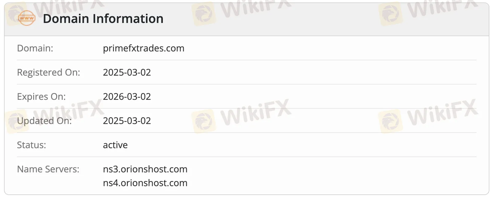 Domain information