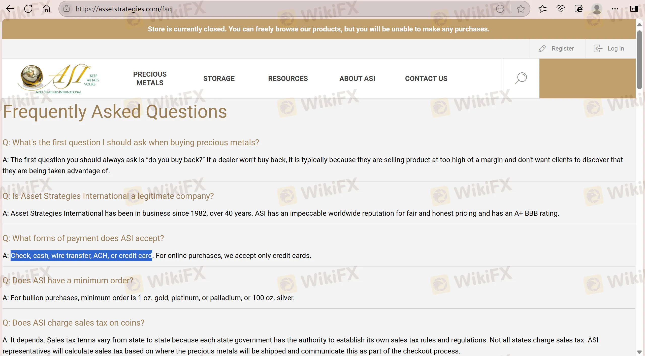 Deposit and Withdrawal