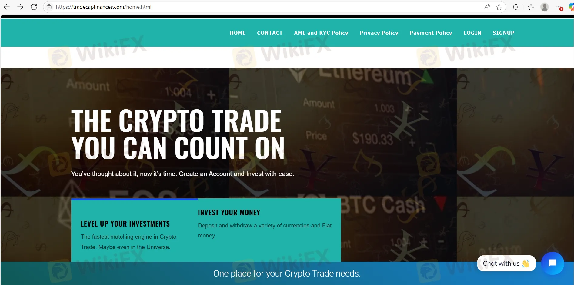 Trade Cap finances Information