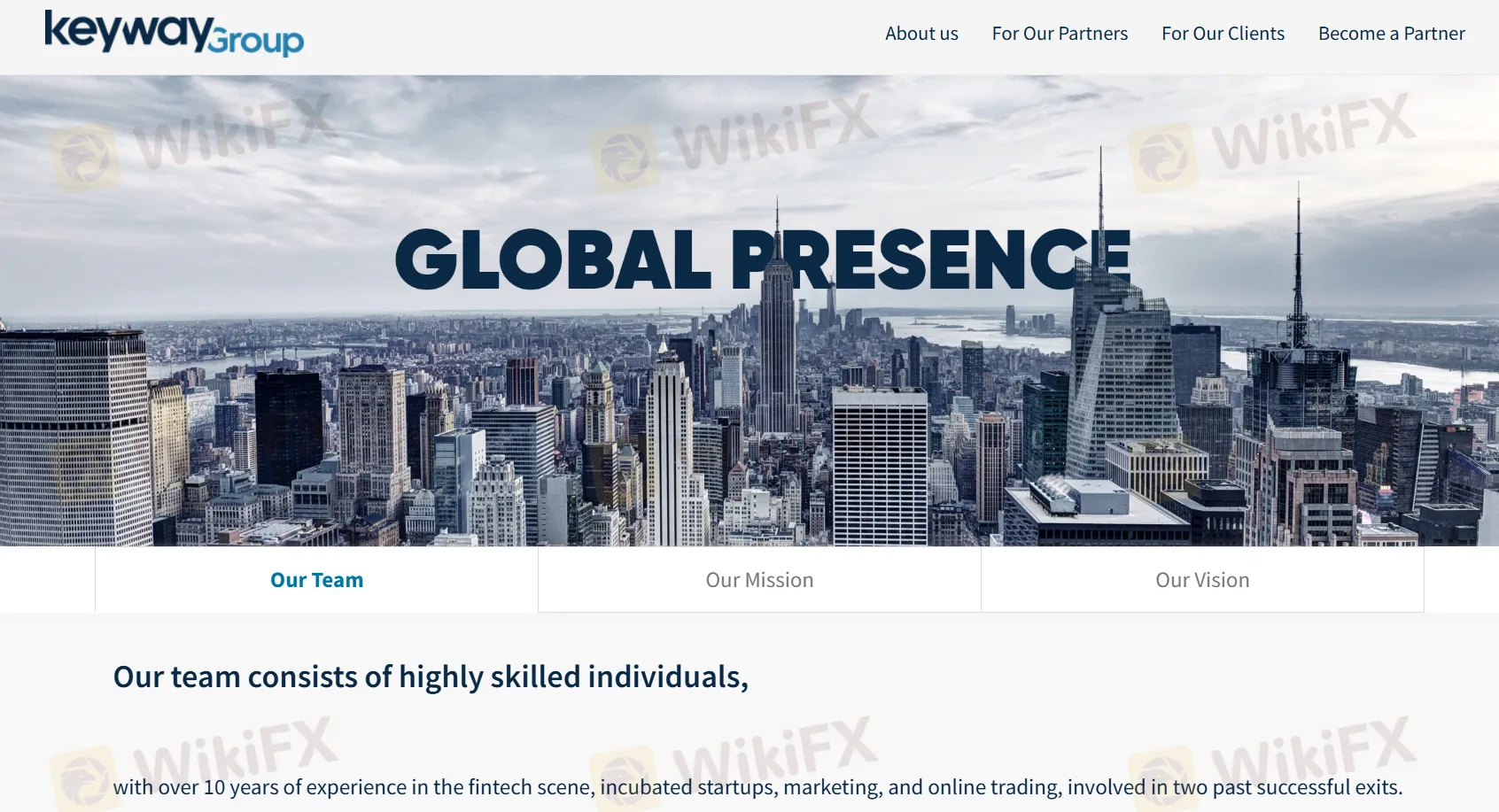 KeyWayGroup.com's homepage