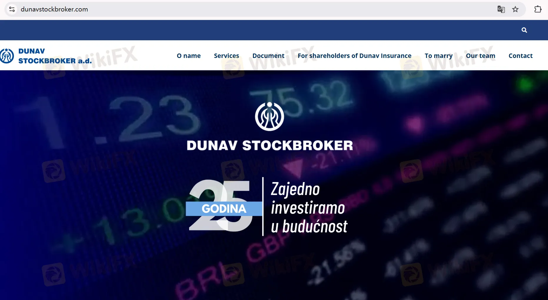 Dunav Stockbroker a.d.'s homepage