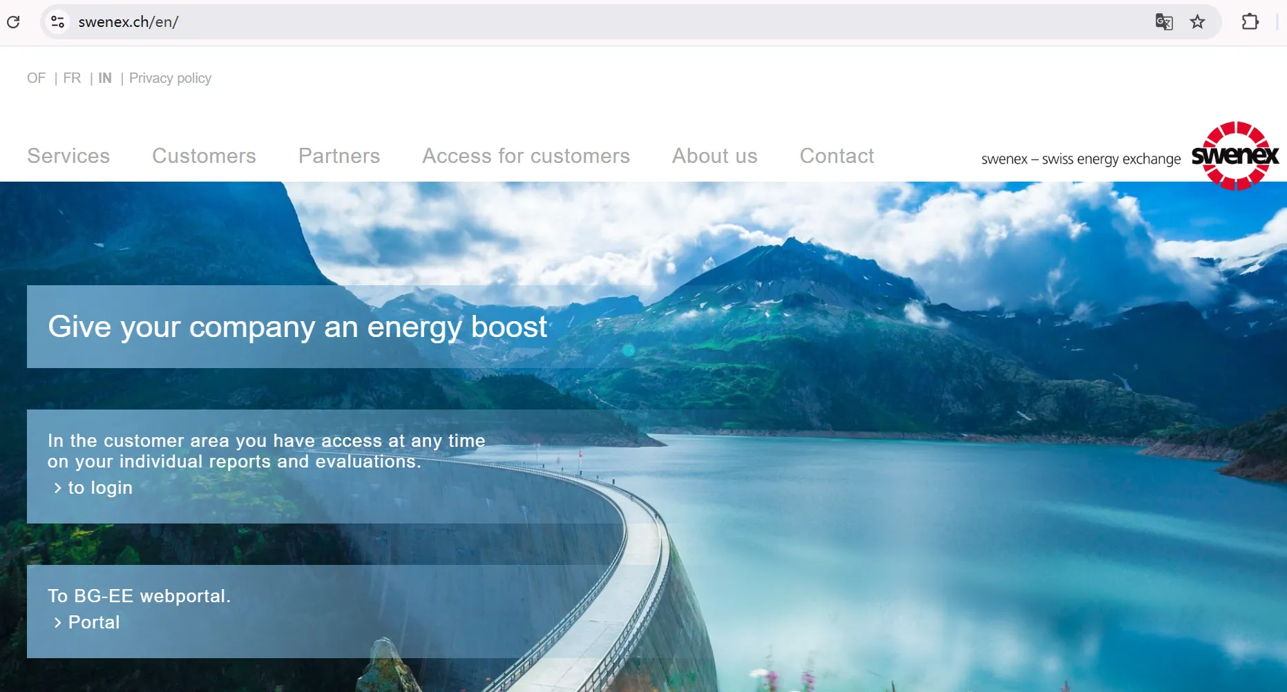 SWENEX's homepage