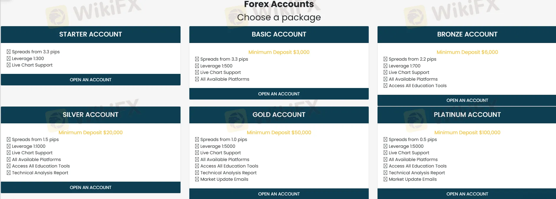 Account Types & Leverage