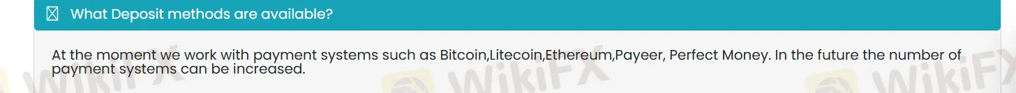 Deposit and Withdrawal