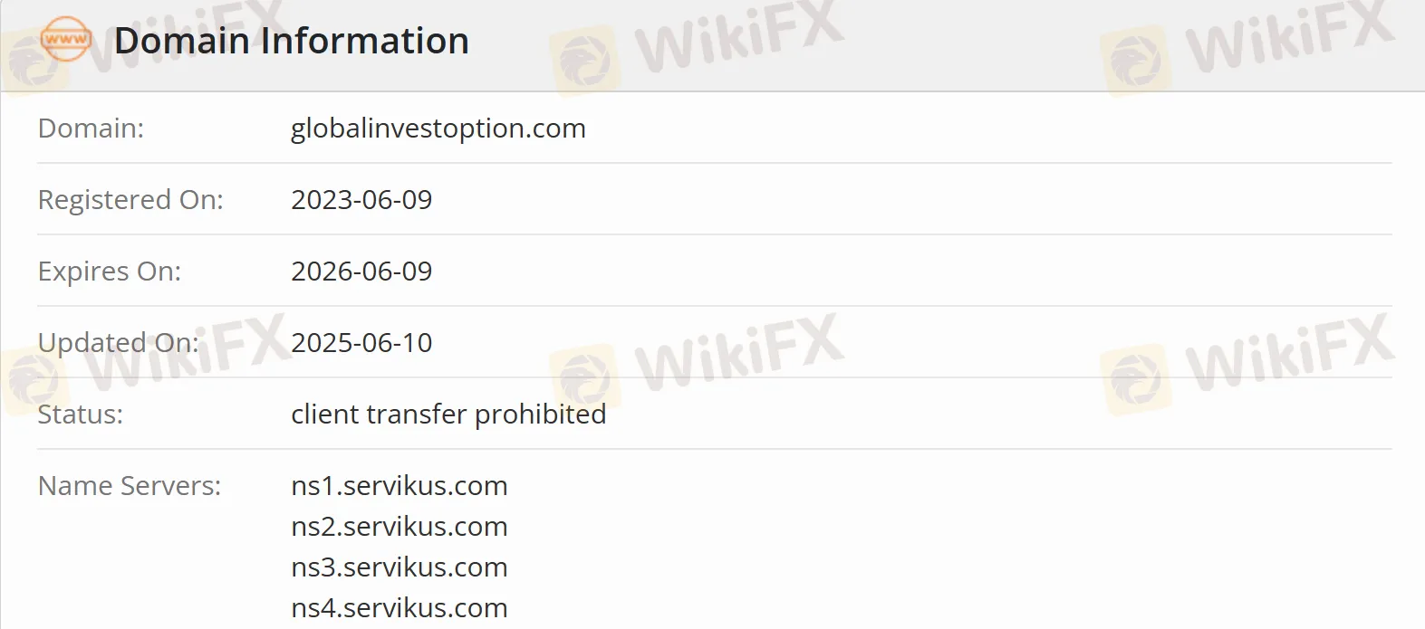 Domain information