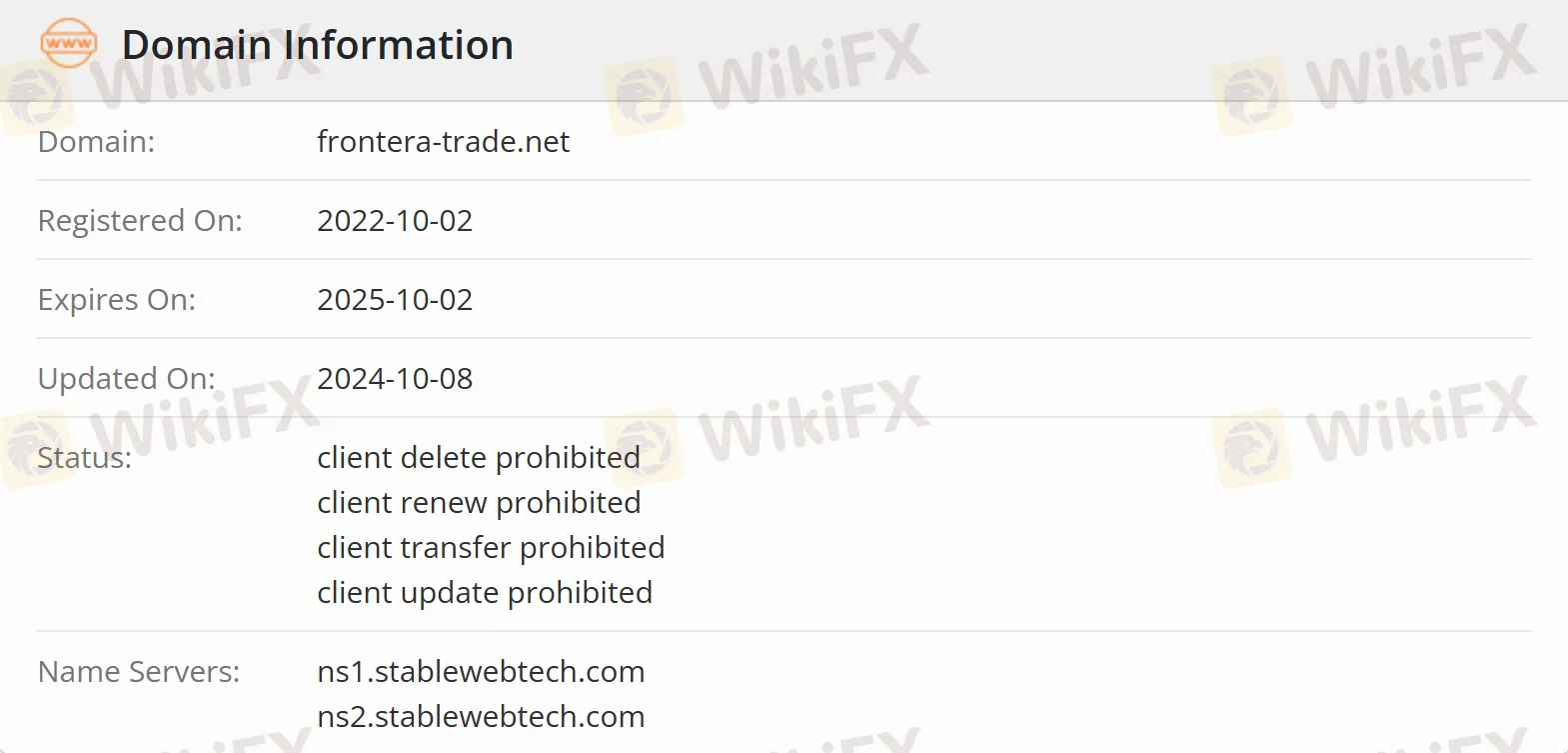 Domain information