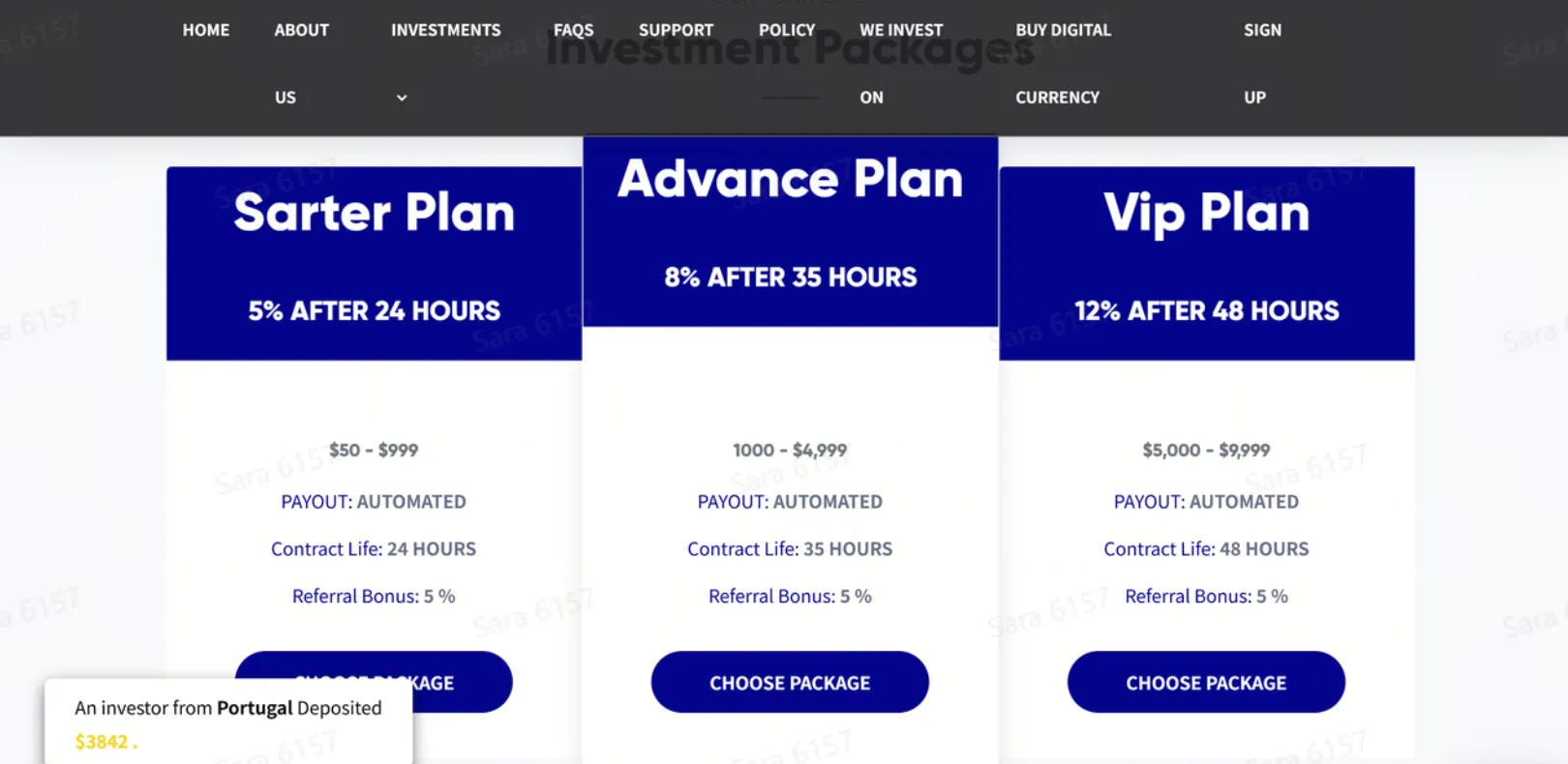 Investment plan comparison