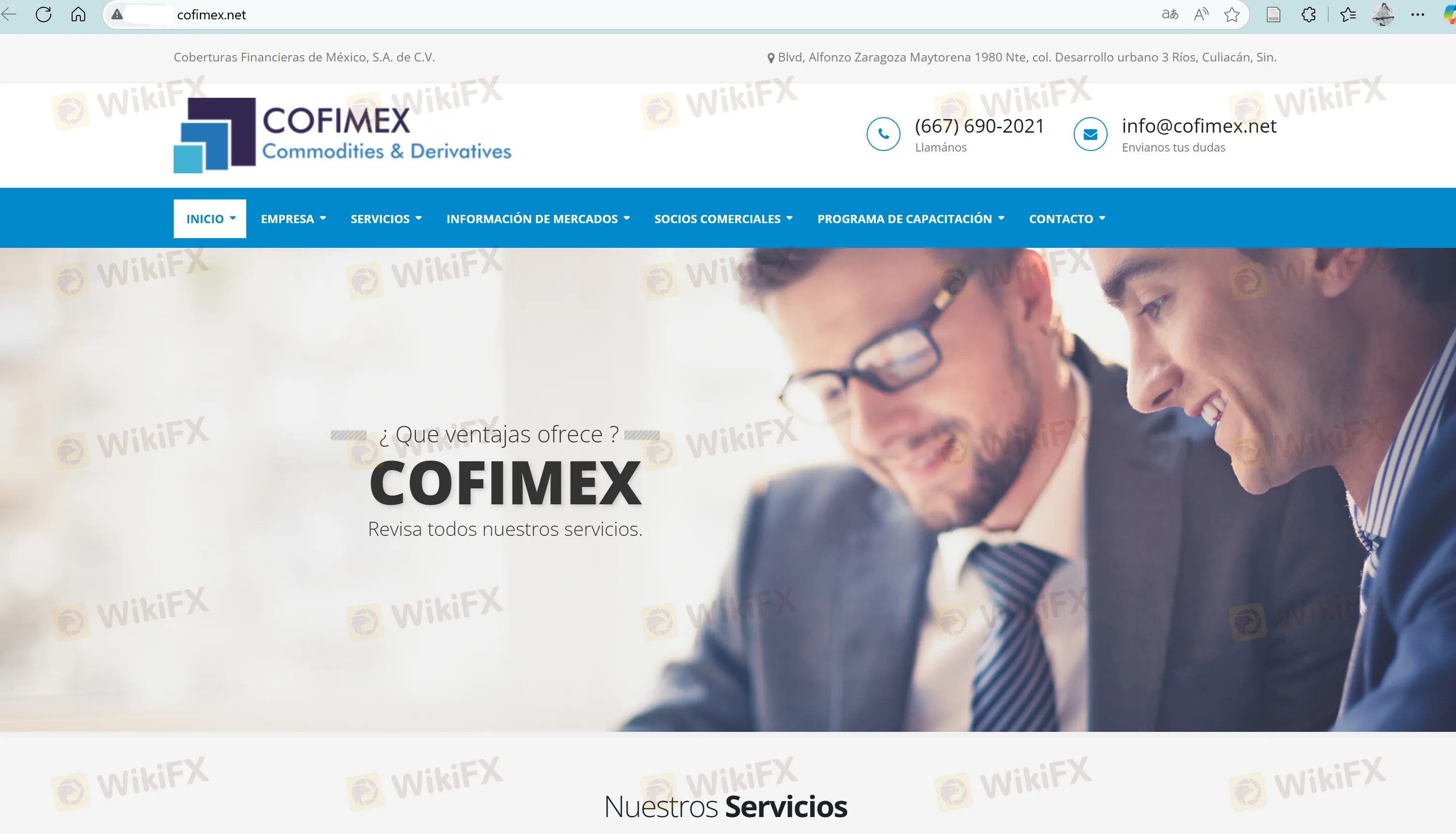 COFIMEX's homepage