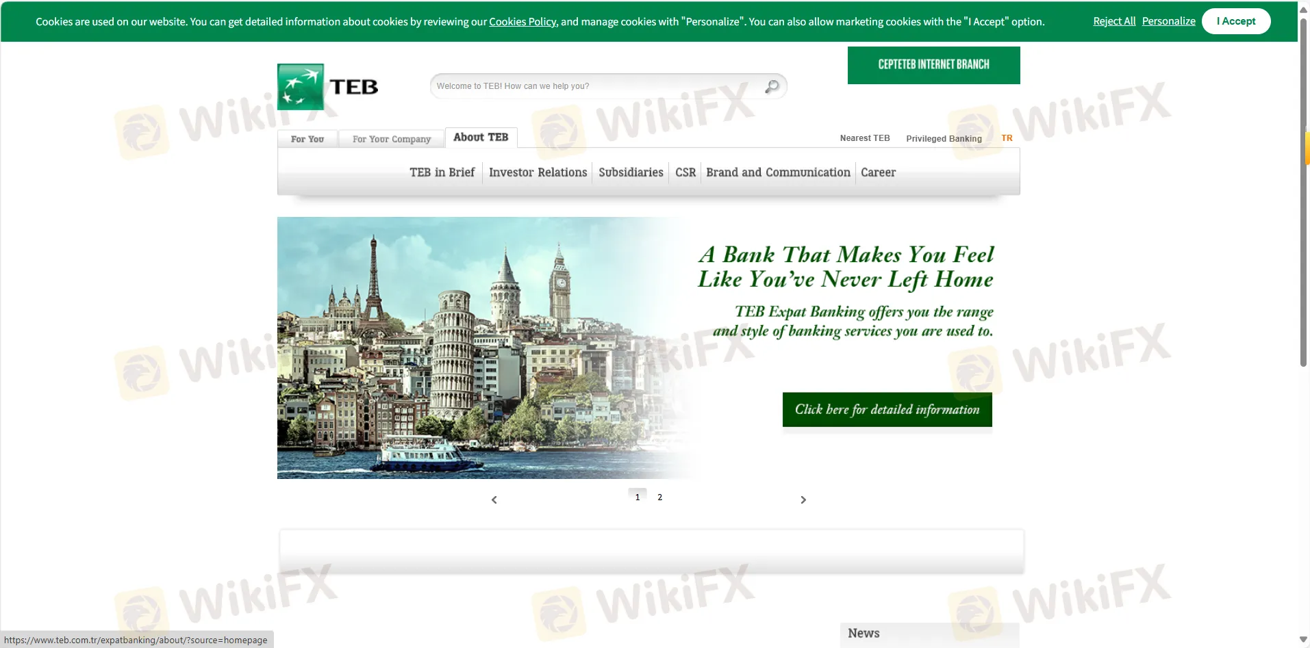 TEB's homepage